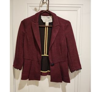 TABITHA maroon blazer